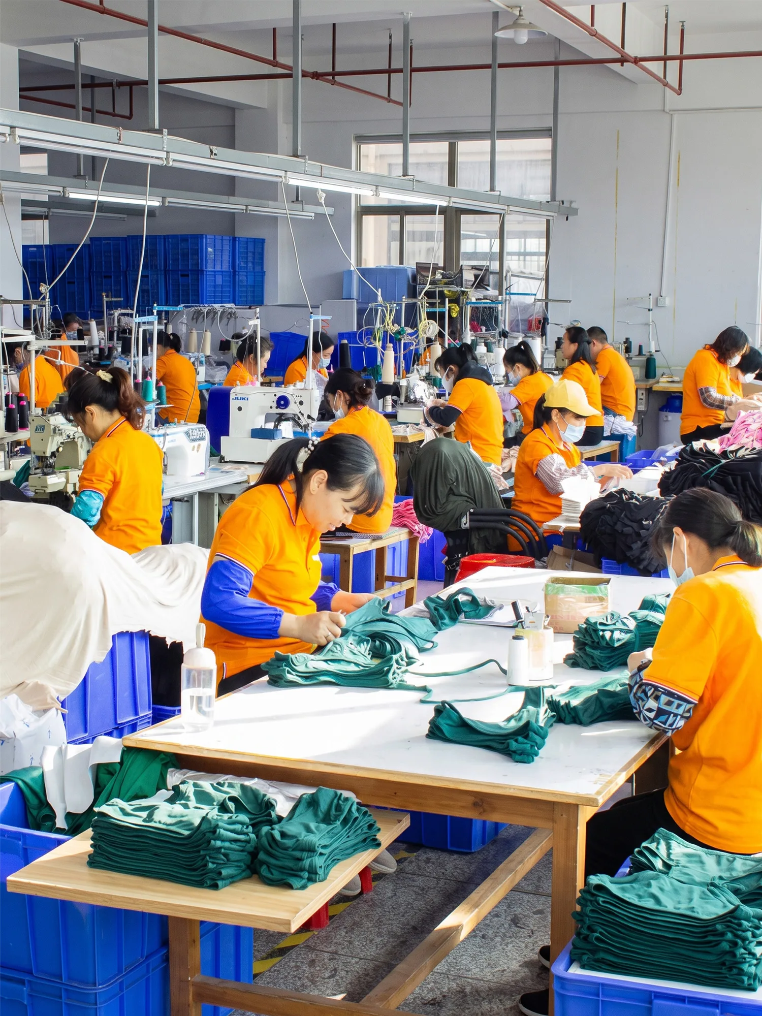 MRM Intimates men's underwear factory production floor