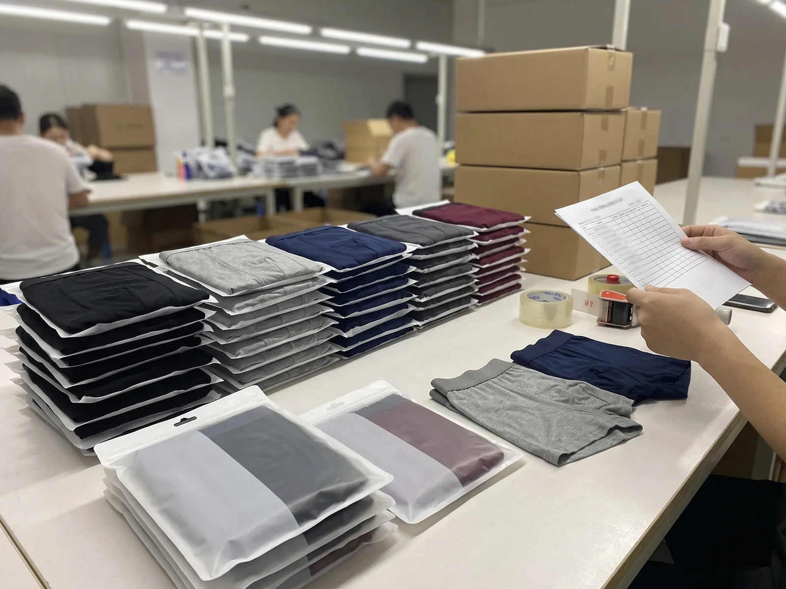 Packaging and delivery preparation for custom men's underwear orders