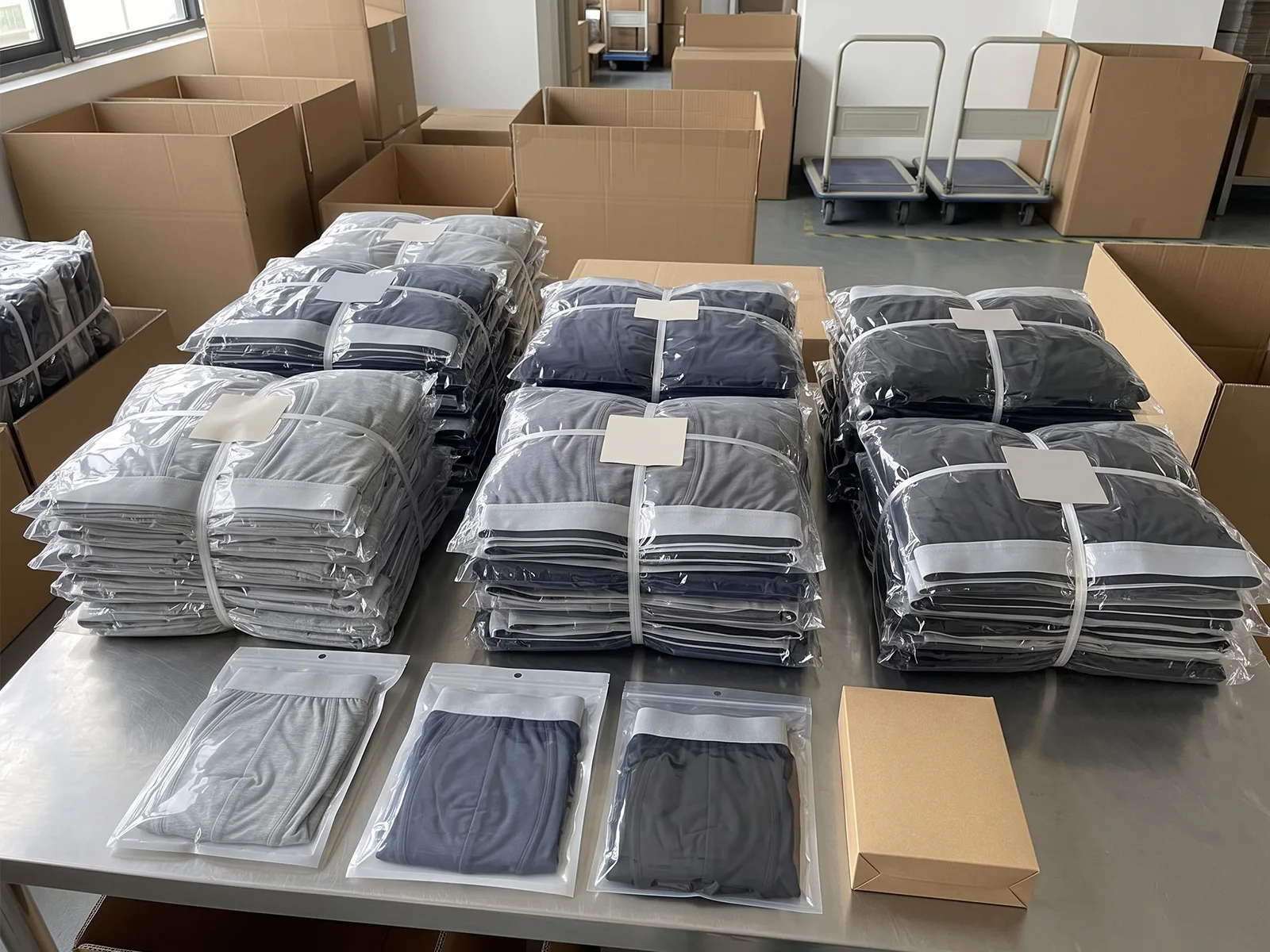 Private label underwear packaging preparation